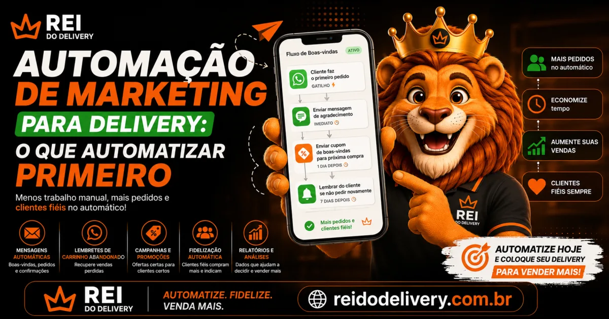 Fluxo de automação de marketing para delivery