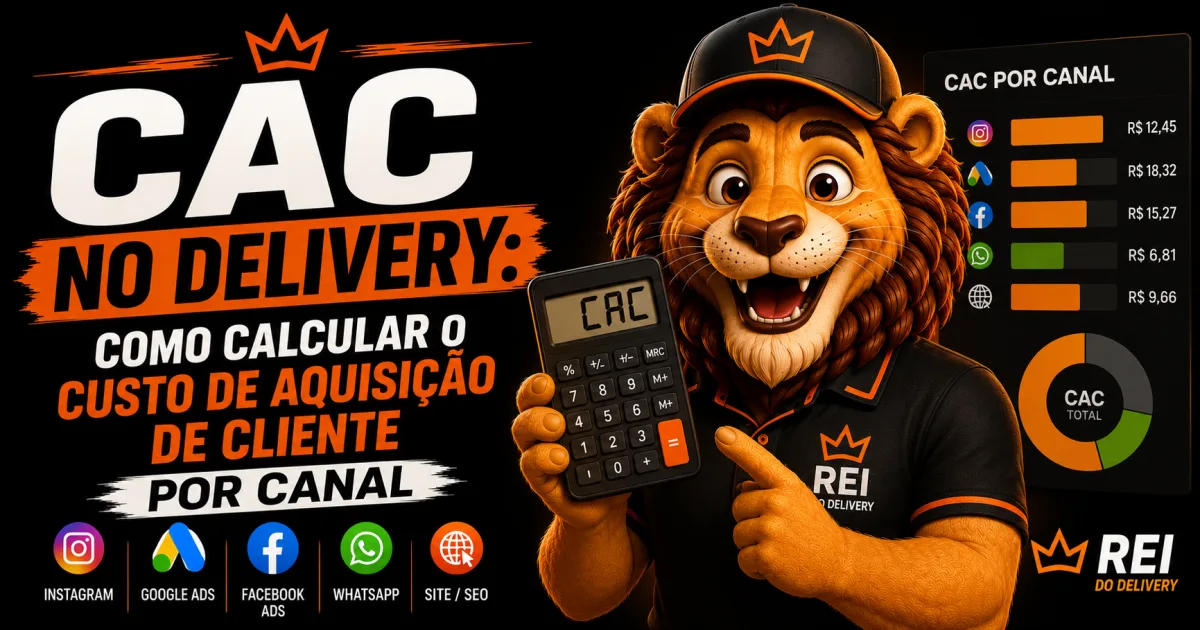 Cálculo do custo de aquisição de cliente no delivery