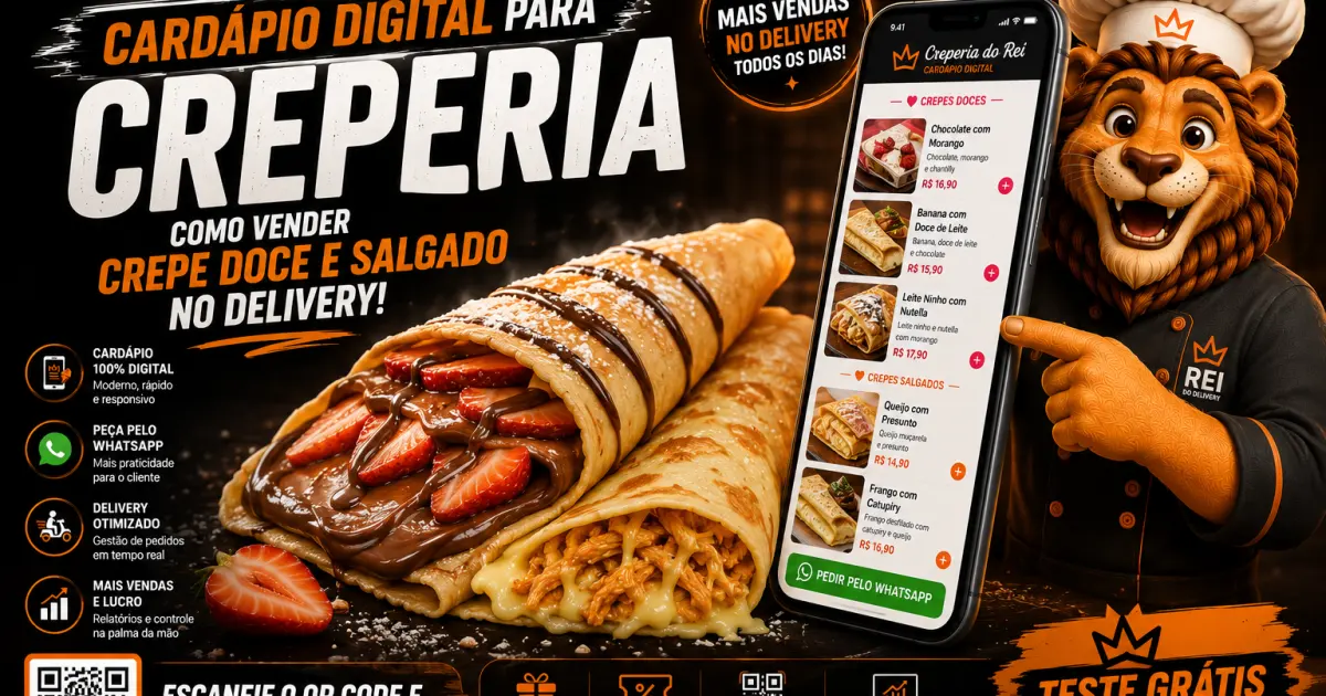 Cardápio digital para creperia