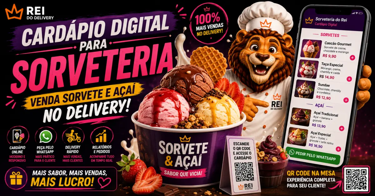 Cardápio digital para sorveteria