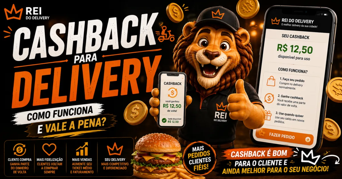 Cashback de delivery aparecendo no WhatsApp do cliente