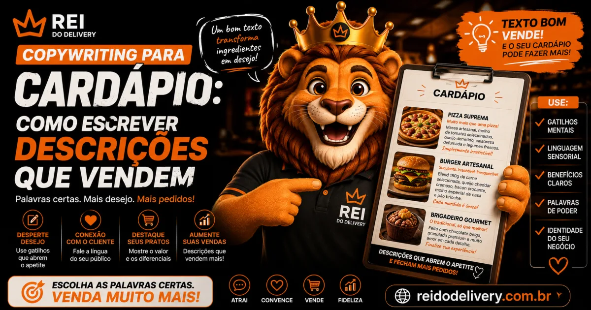 Descrição de prato com copywriting no cardápio digital