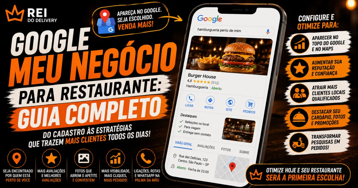 Perfil da Empresa no Google configurado para restaurante