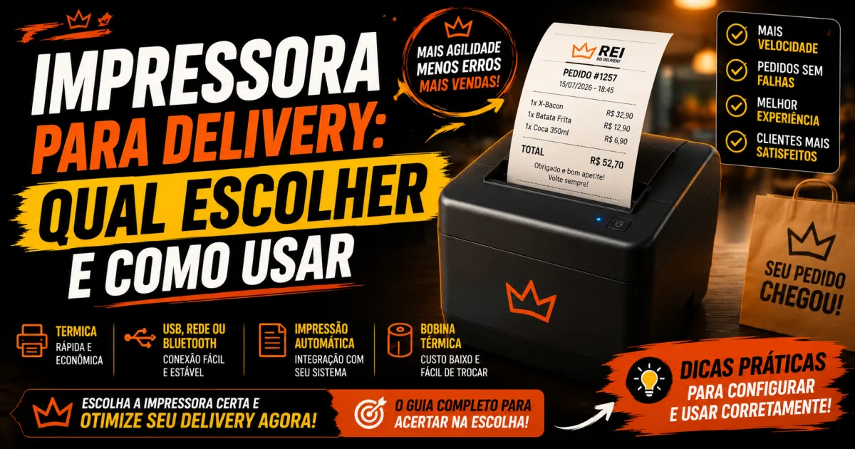 Impressora termica para pedidos de delivery