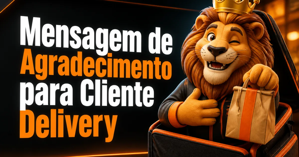 Mensagem de Agradecimento para Cliente Delivery