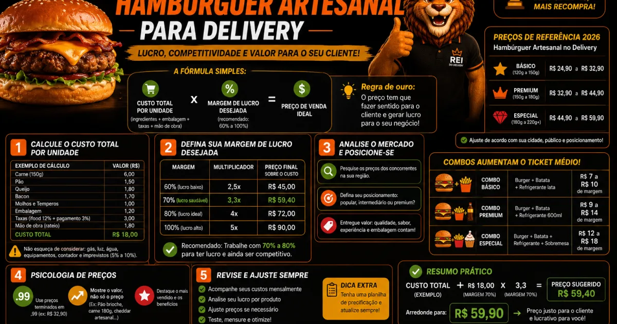 Como precificar hambúrguer artesanal