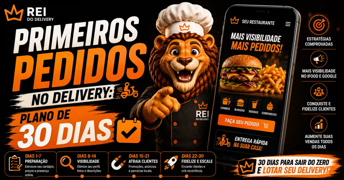 Primeiro pedido de um delivery novo chegando no WhatsApp
