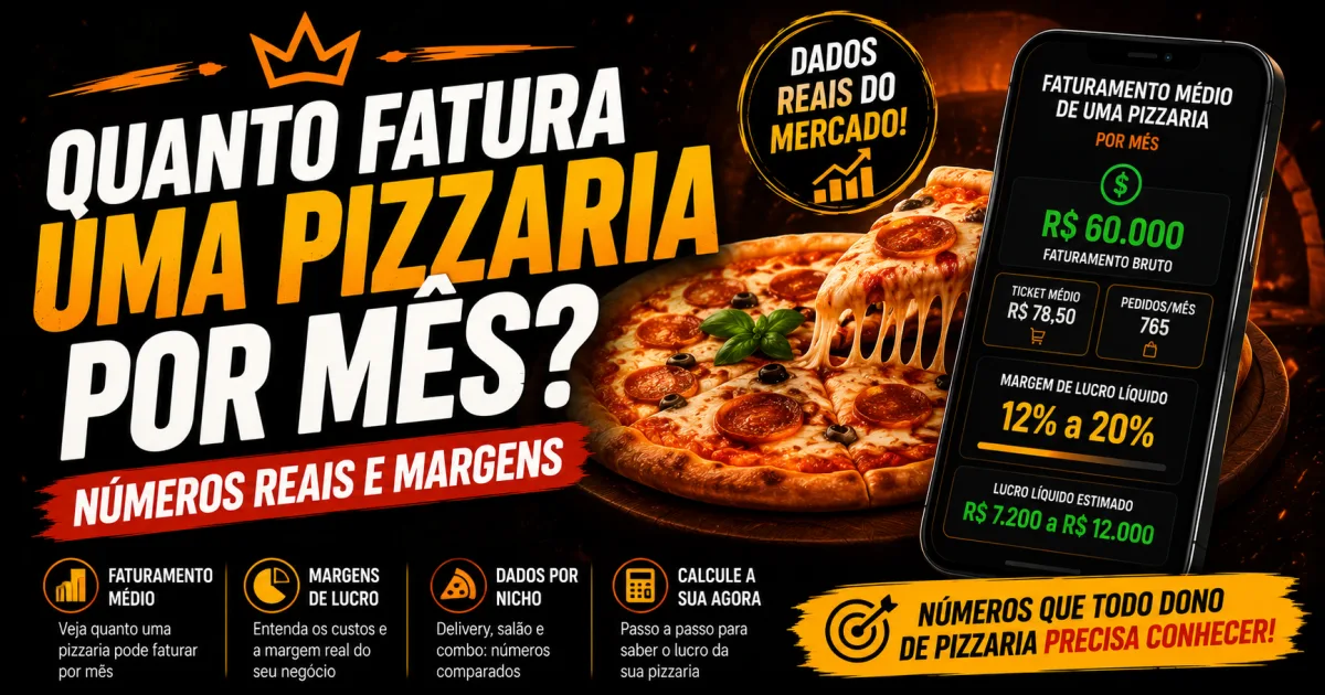 quanto fatura uma pizzaria por mês