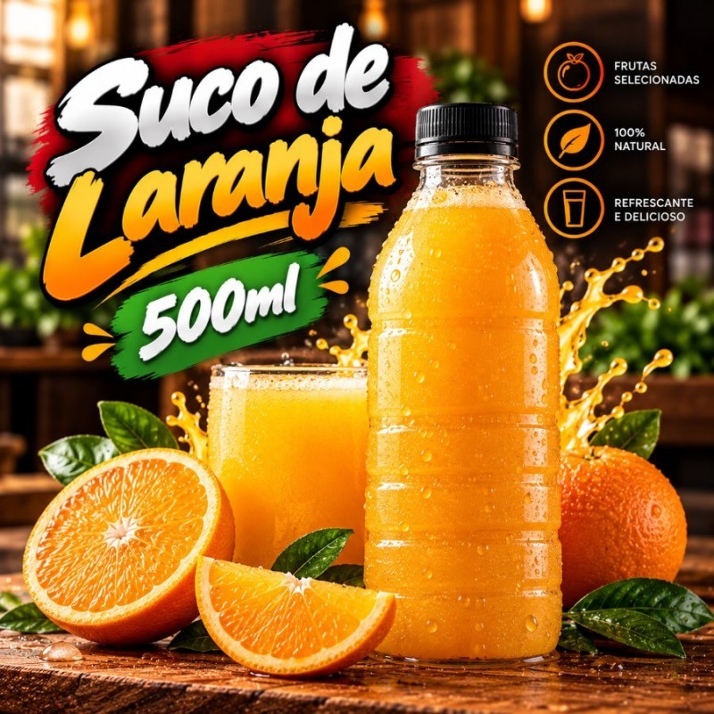 Suco de Laranja 500ml - Demonstração
