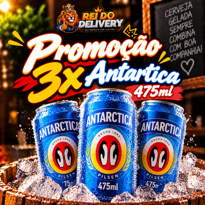 Promoção 3x Antartica 475ml por R$15 - Demonstração